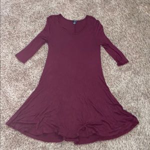 rue21 maroon nylon dress